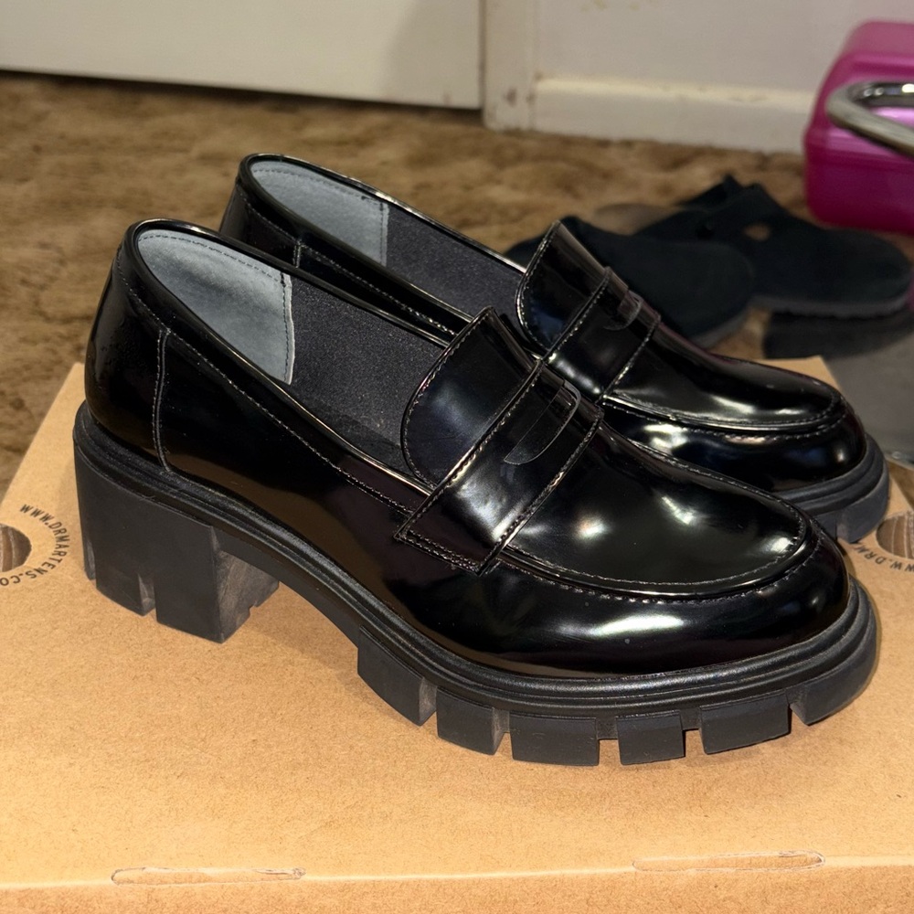 Sincerely Jules Shiny Black Loafers